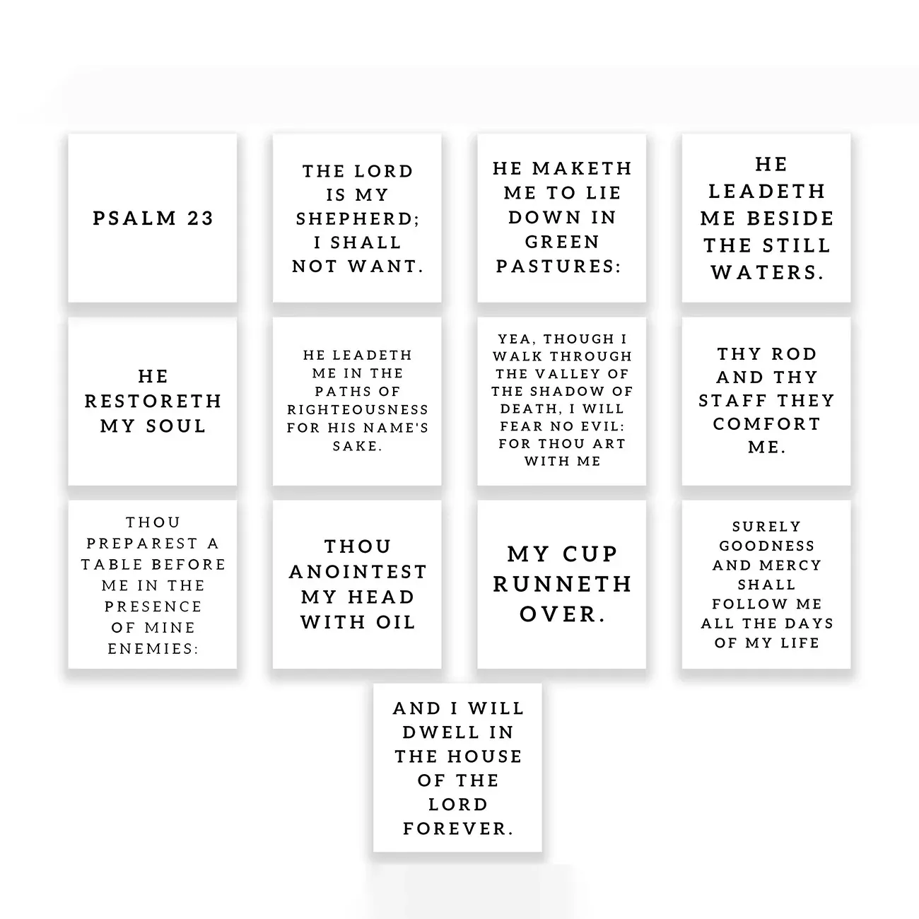 13 Psalm 23 Precut Quilt Square Set 5in