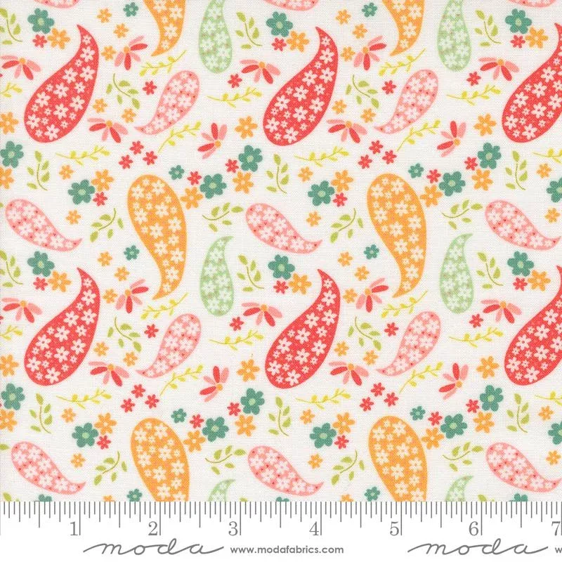 37691 11 Paisley/cloud–RASPBERRY SUMMER