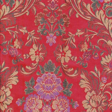 598812 BERRY Damask Upholstery Fabric