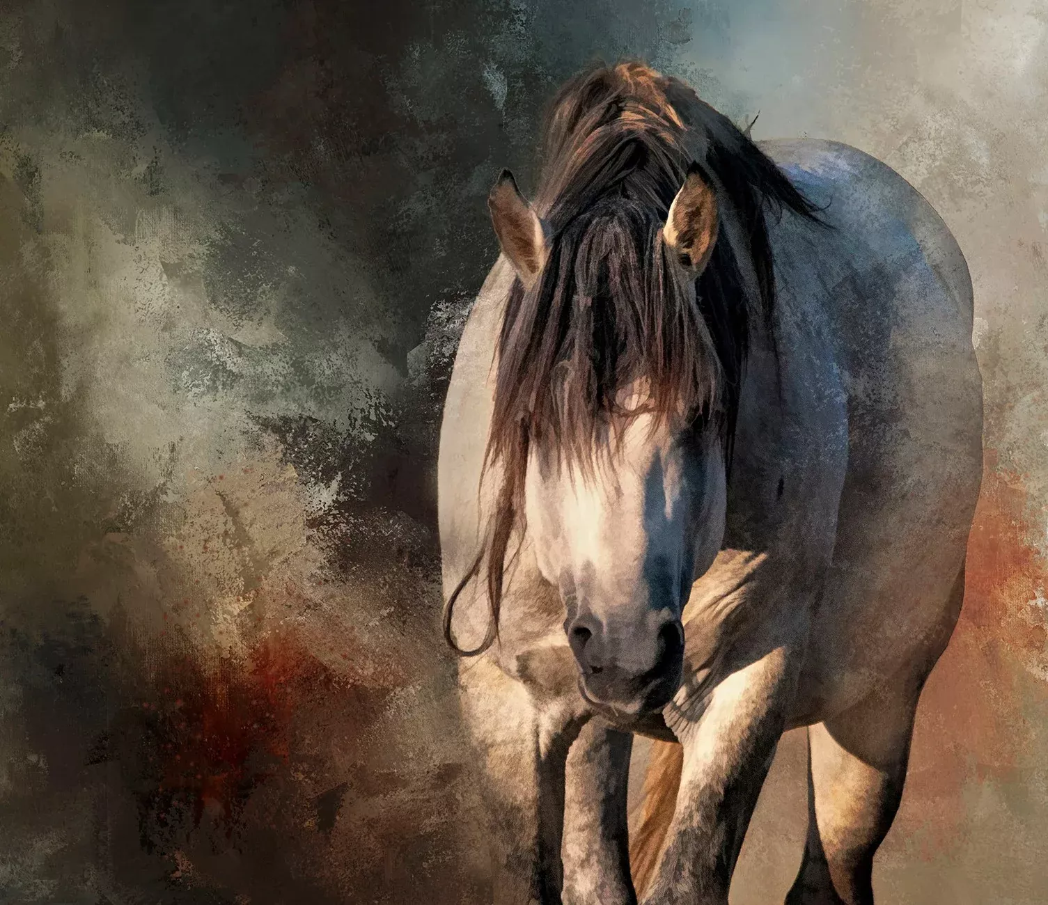 Abstract Background Stallion Panel 22.5in x 18in