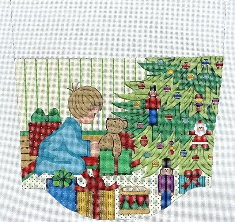Alexa Designs – Boy with Presents Under Tree