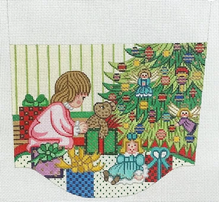 Alexa Designs – Girl with Presents Under Tree