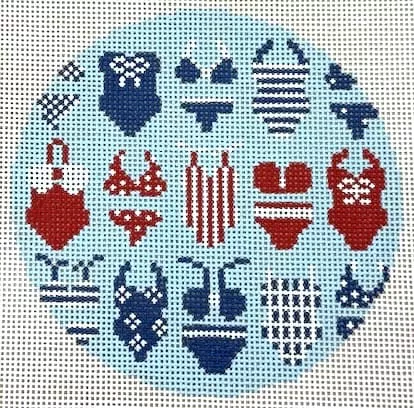 Atlantic Blue Canvas – Bikini Round Nautical