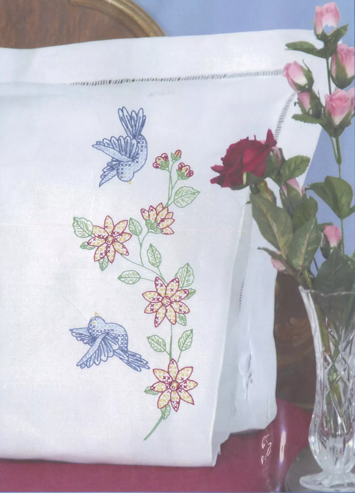 Birds Perle Edge Pillowcase
