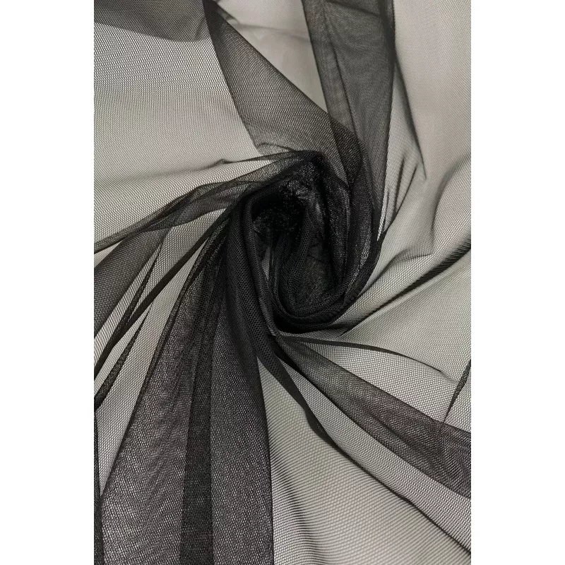 Black Swiss Beading Tulle