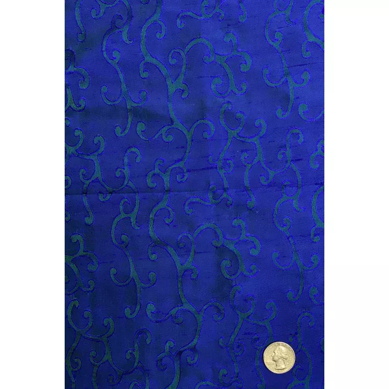 Blue 219 Silk Jacquard