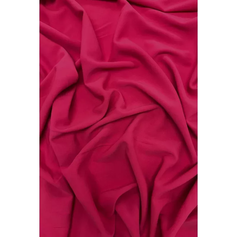 Bright Pink Stretch Polyester Crepe