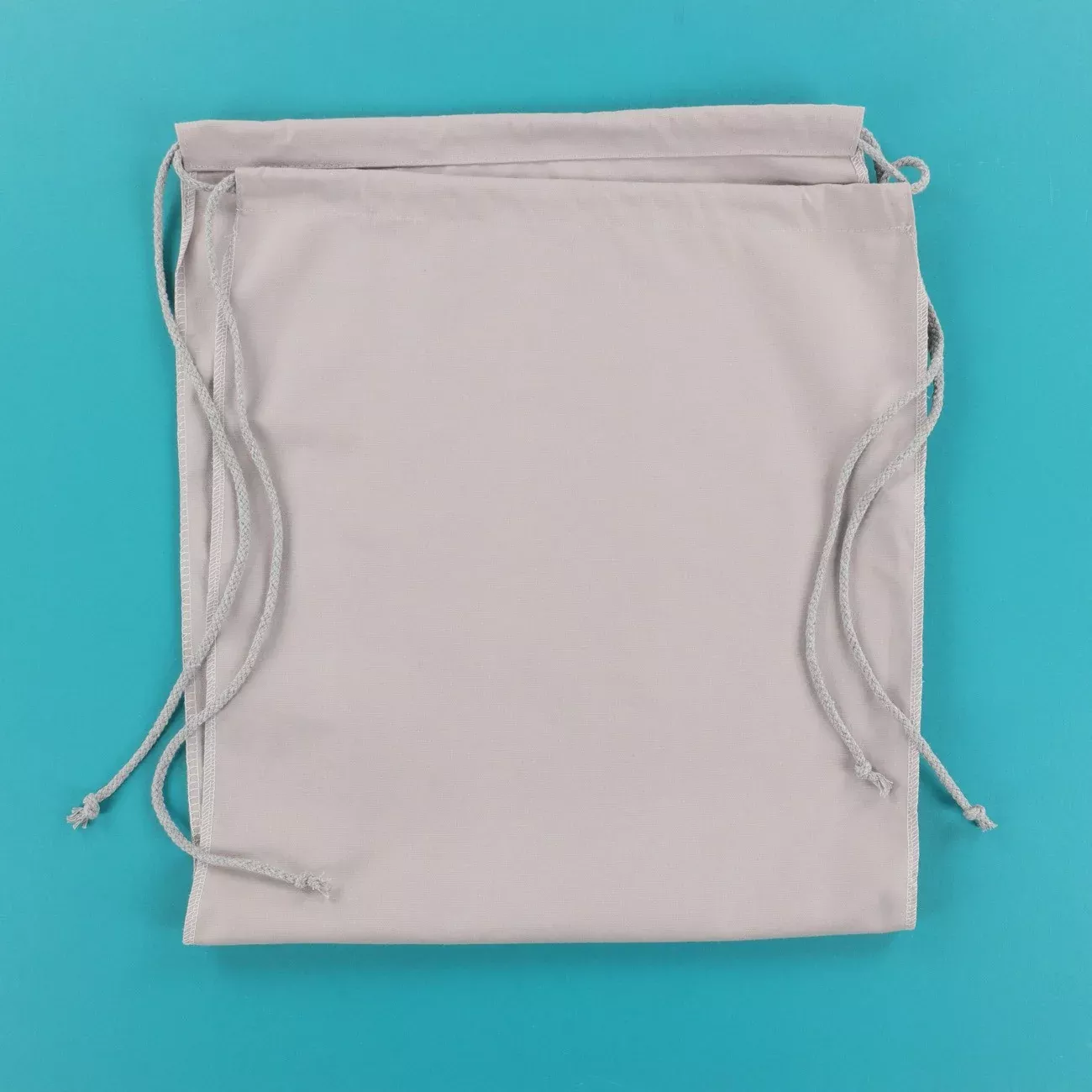 Canvas Cinch Backpack Blank Light Grey