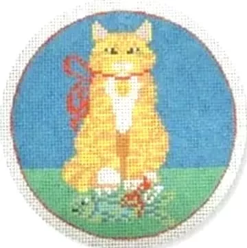 CBK Needlepoint Collections – Cat with Fish Present
