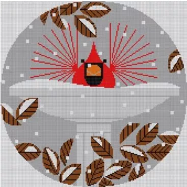 Charley Harper Needlepoint – B-R-R-R-R-Rd Bath