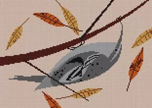 Charley Harper Needlepoint – Brown Creeper