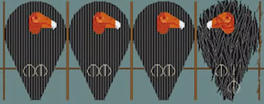 Charley Harper Needlepoint – Buzz Off You Turkey