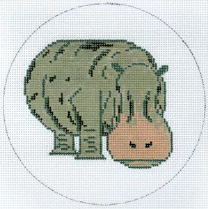 Charley Harper Needlepoint – Hippo Ornament