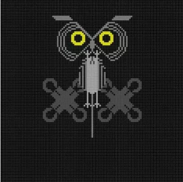 Charley Harper Needlepoint – Owl on the Prowl