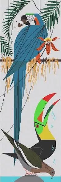 Charley Harper Needlepoint – Paradise Pals