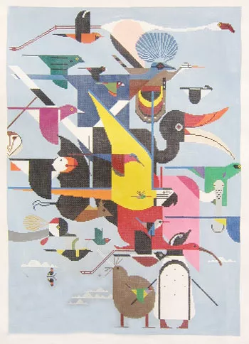 Charley Harper Needlepoint – Wings of the World