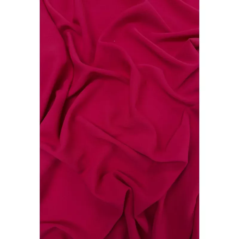 Cherry Stretch Polyester Crepe