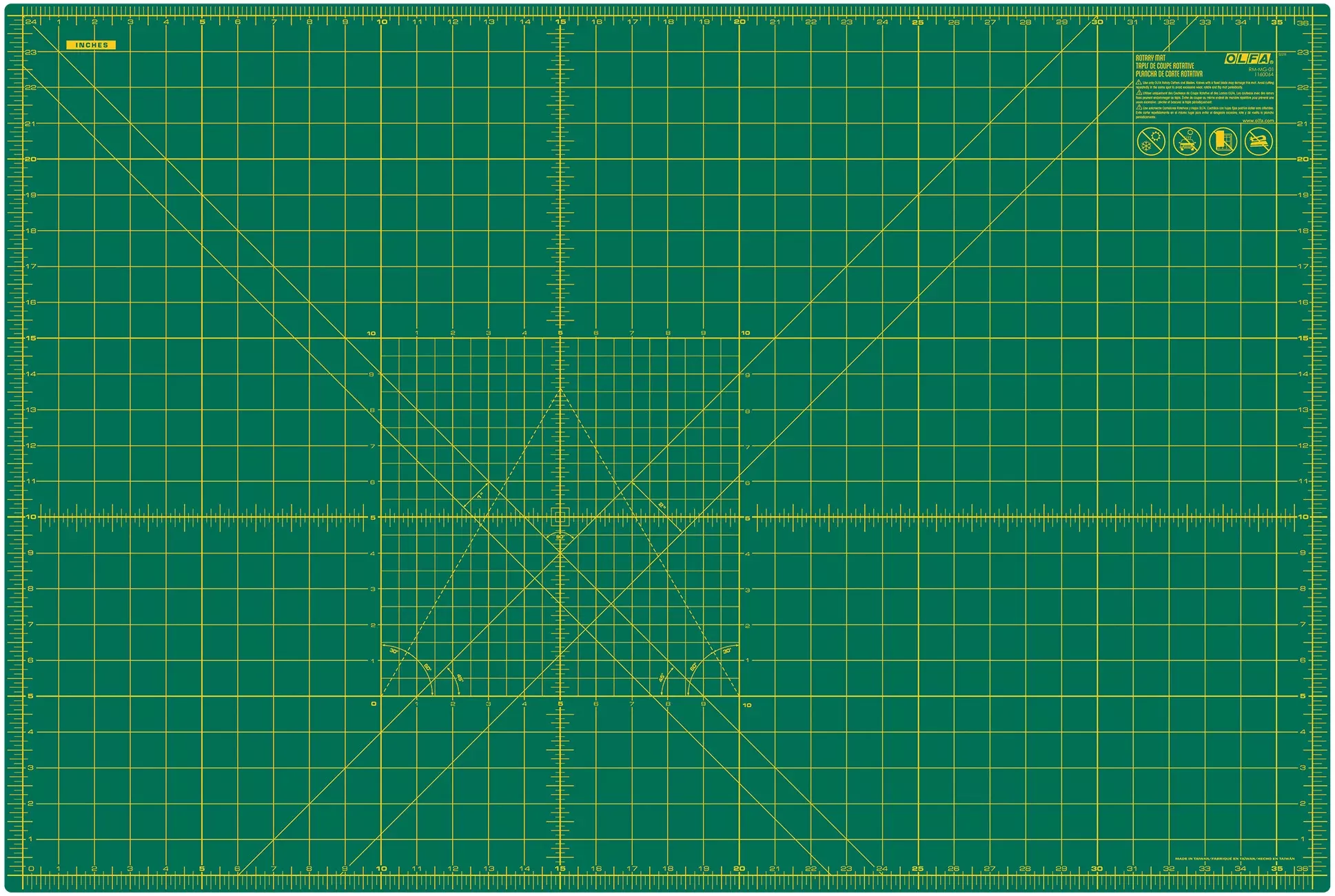 Cutting Mat with Grid 24in x 36in