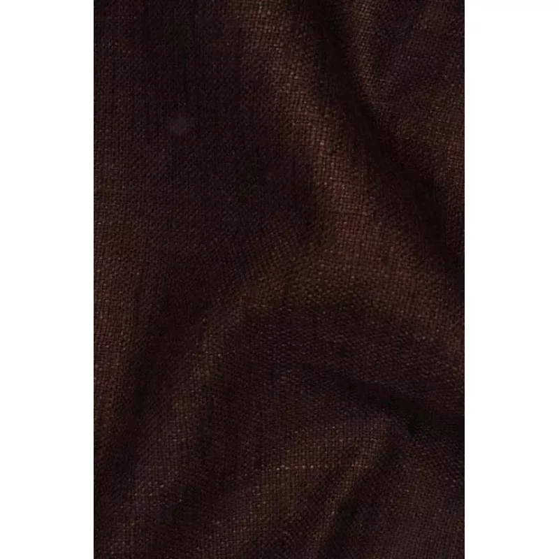 Dark Chocolate Silk Linen (Matka) Fabric