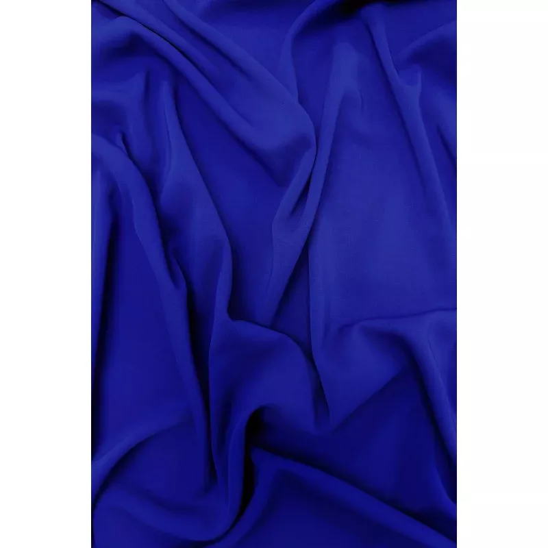Electric Blue Stretch Polyester Crepe