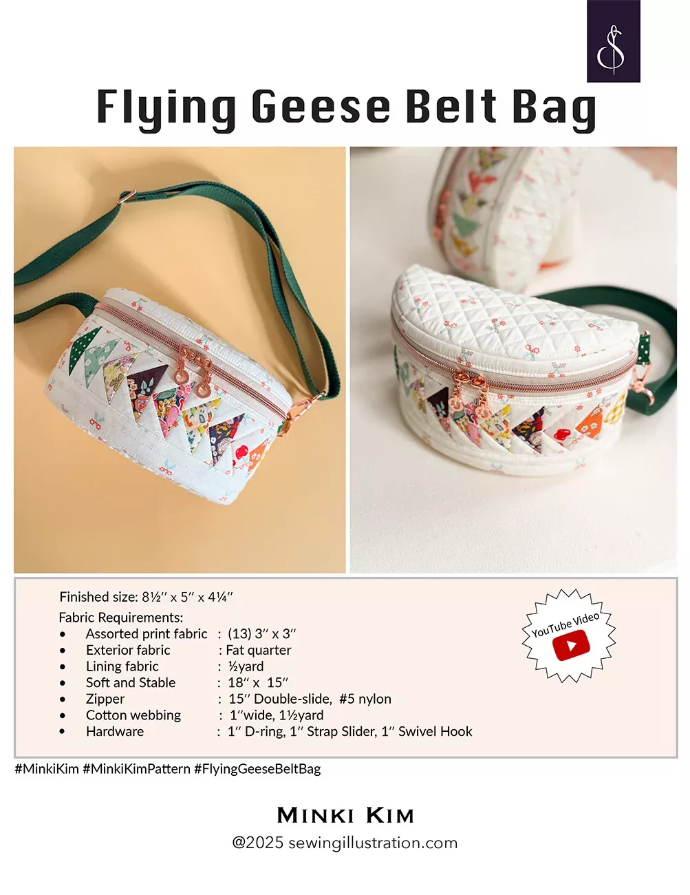 Flying Geese Belt Bag Pattern
