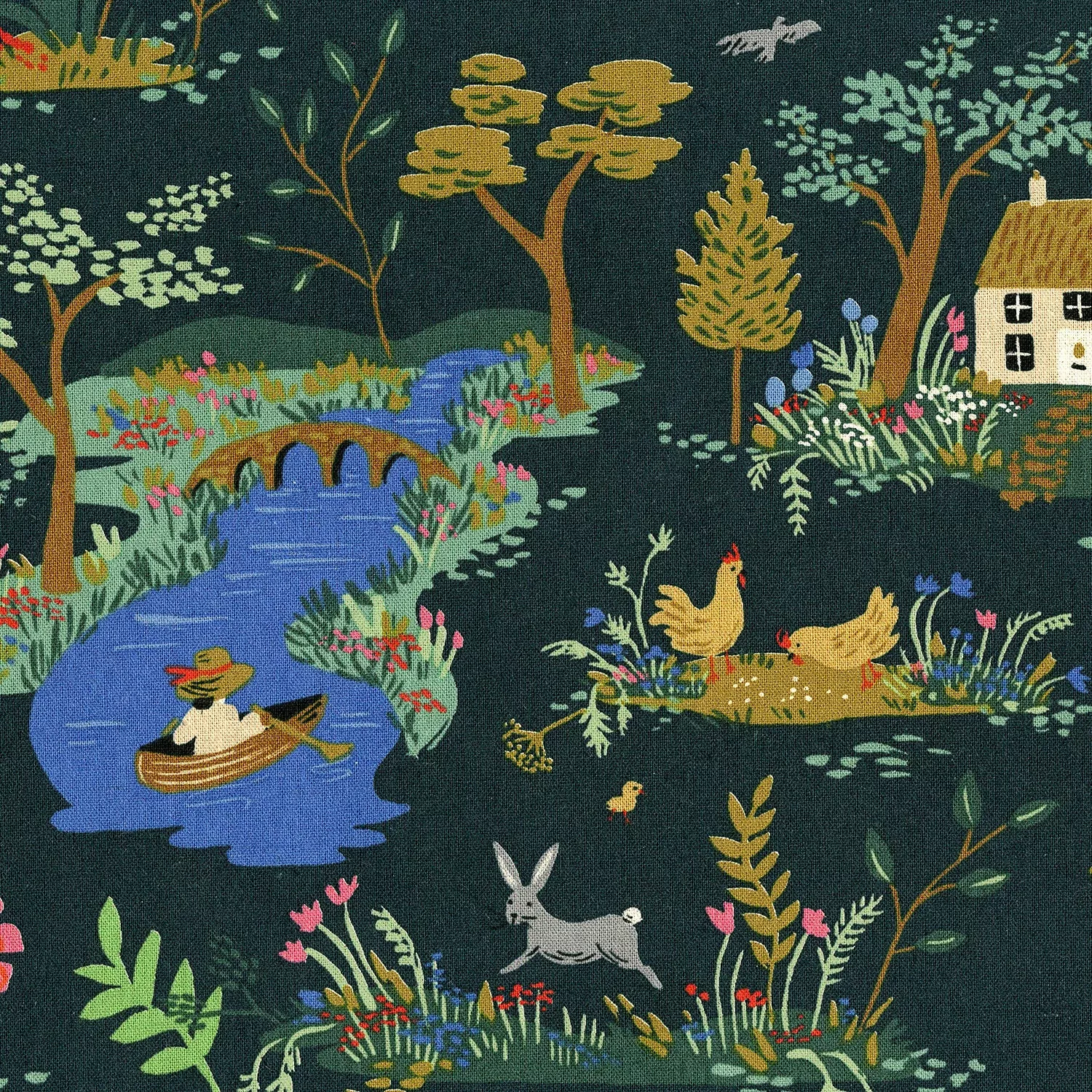 Garden Toile CANVAS – Dark