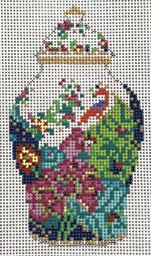 The Gingham Stitchery – Tobacco Leaf Ginger Jar