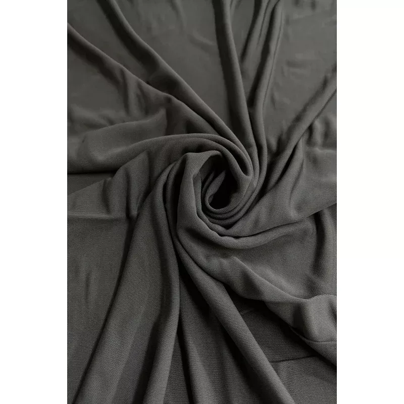 Gray Rayon Matte Jersey