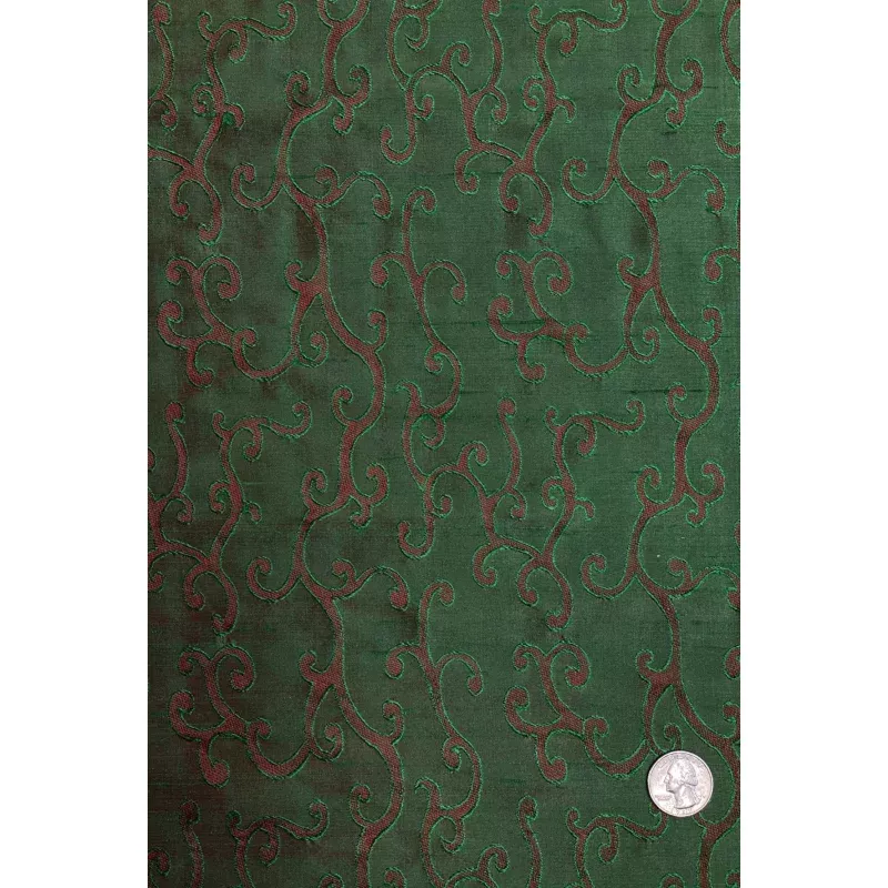 Green Red 212 Silk Jacquard