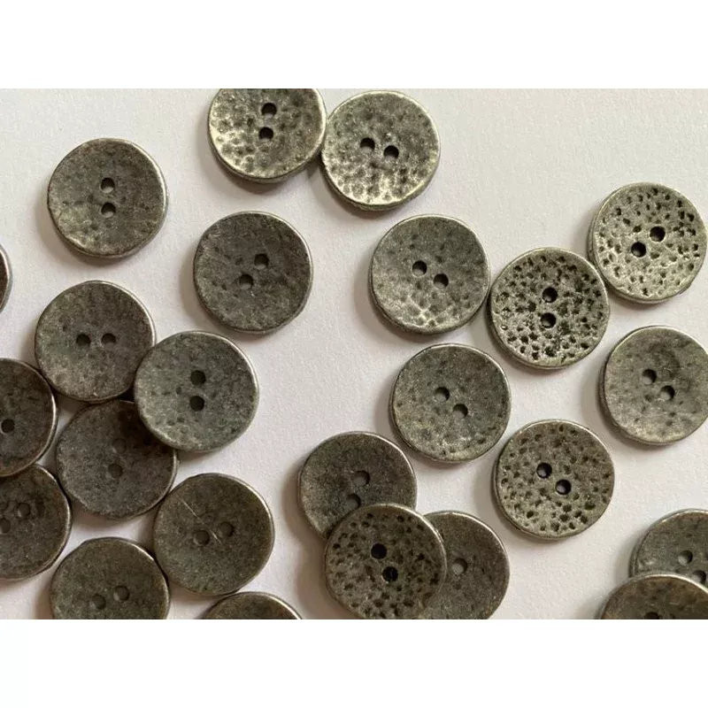 Hammered Metal Buttons (13mm)