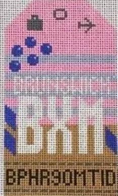 Hedgehog Needlepoint – Brunswick Travel Tag