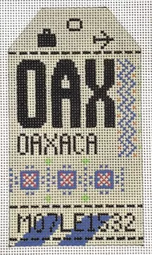 Hedgehog Needlepoint – Oaxaca Travel Tag