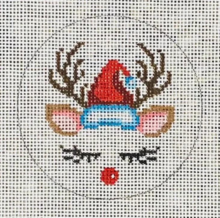 Heidi Stanley Reindeer with Santa Hat