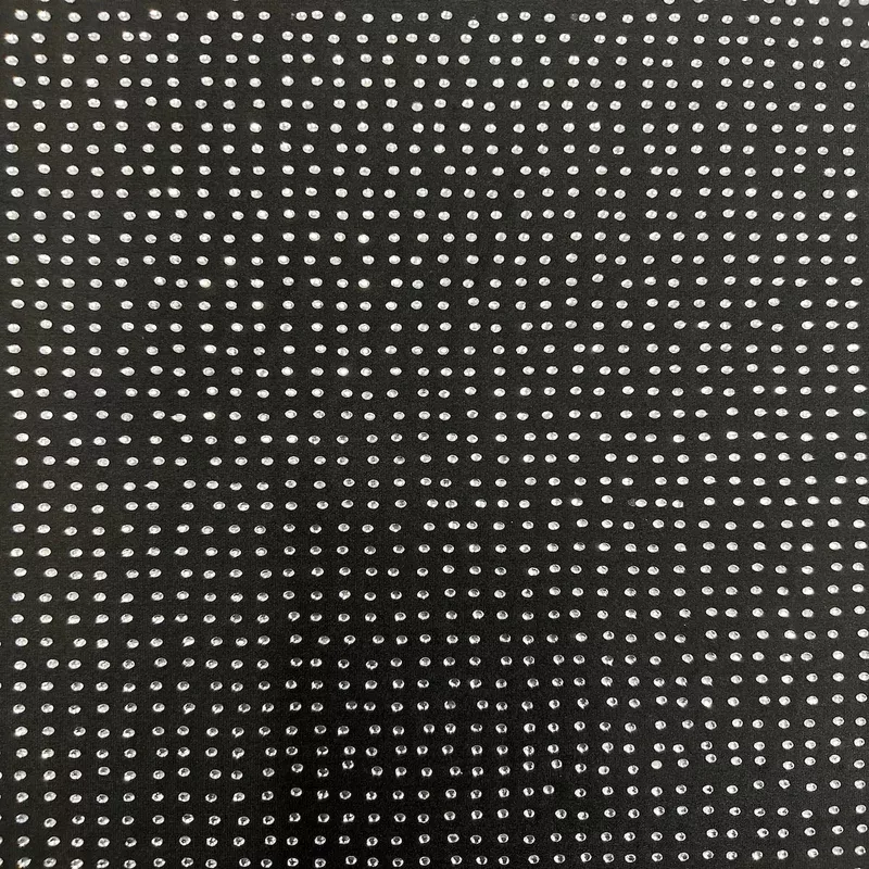 Iridescent AB Rhinestone Spandex Fabric