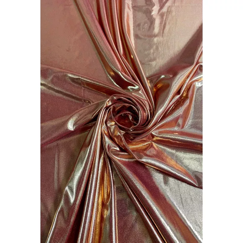 Iridescent Pink Red Foil Lame