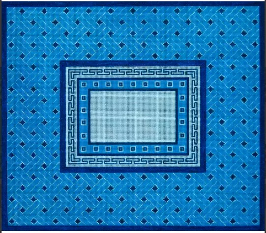 JP Needlepoint – Blue Basketweave Tallis Bag