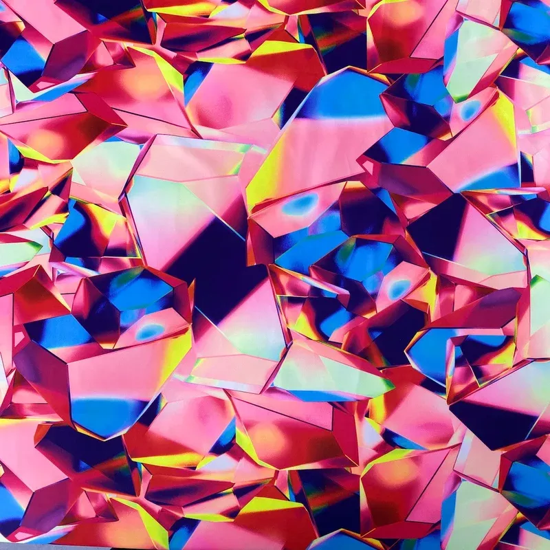 Kaleidoscope Multicolor Abstract Nylon Spandex Fabric