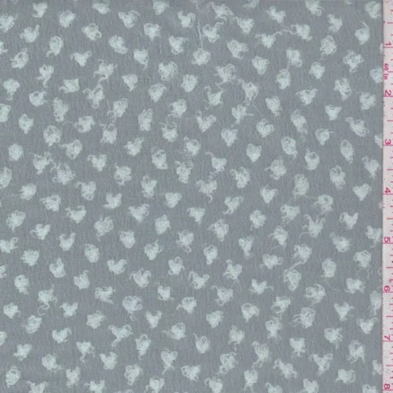 Light Green Boucle Dot Chiffon Fabric