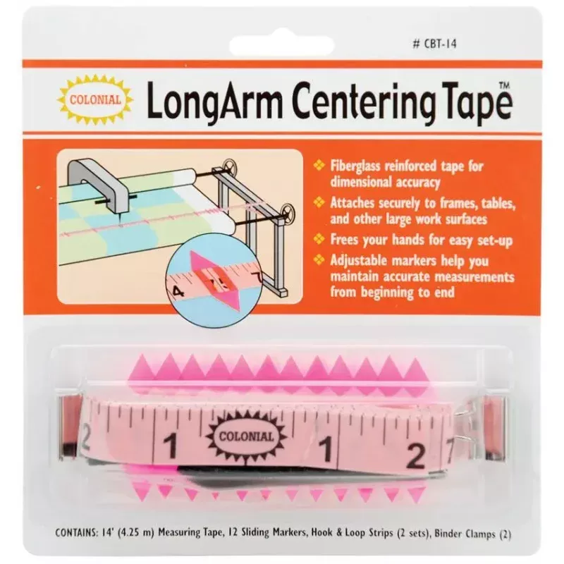Longarm Centering Tape with Sliding Markers