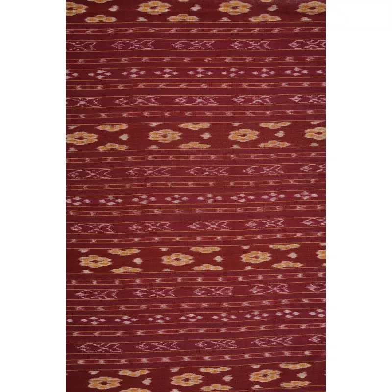 Maroon 137 Cotton Ikat