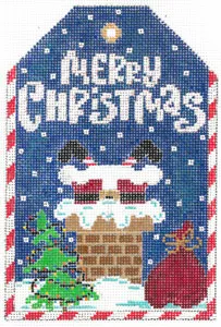 The Meredith Collection – Gift Tag – Bottom Up Santa