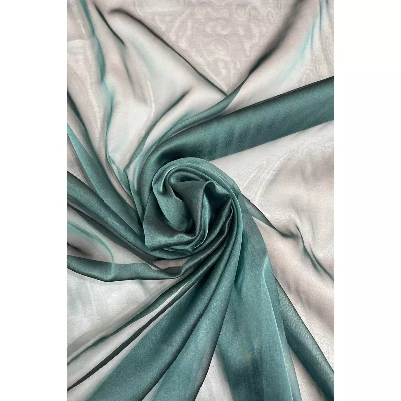 Ocean Depths Iridescent Silk Chiffon