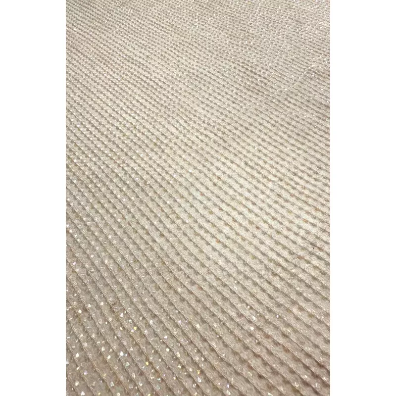 Offwhite Sequin & Beads on Silk Chiffon JEC-200-20