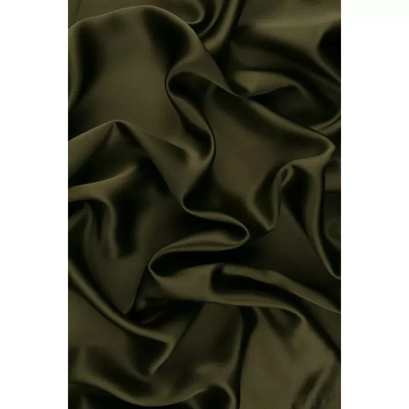 Olive Branch Charmeuse Silk Fabric