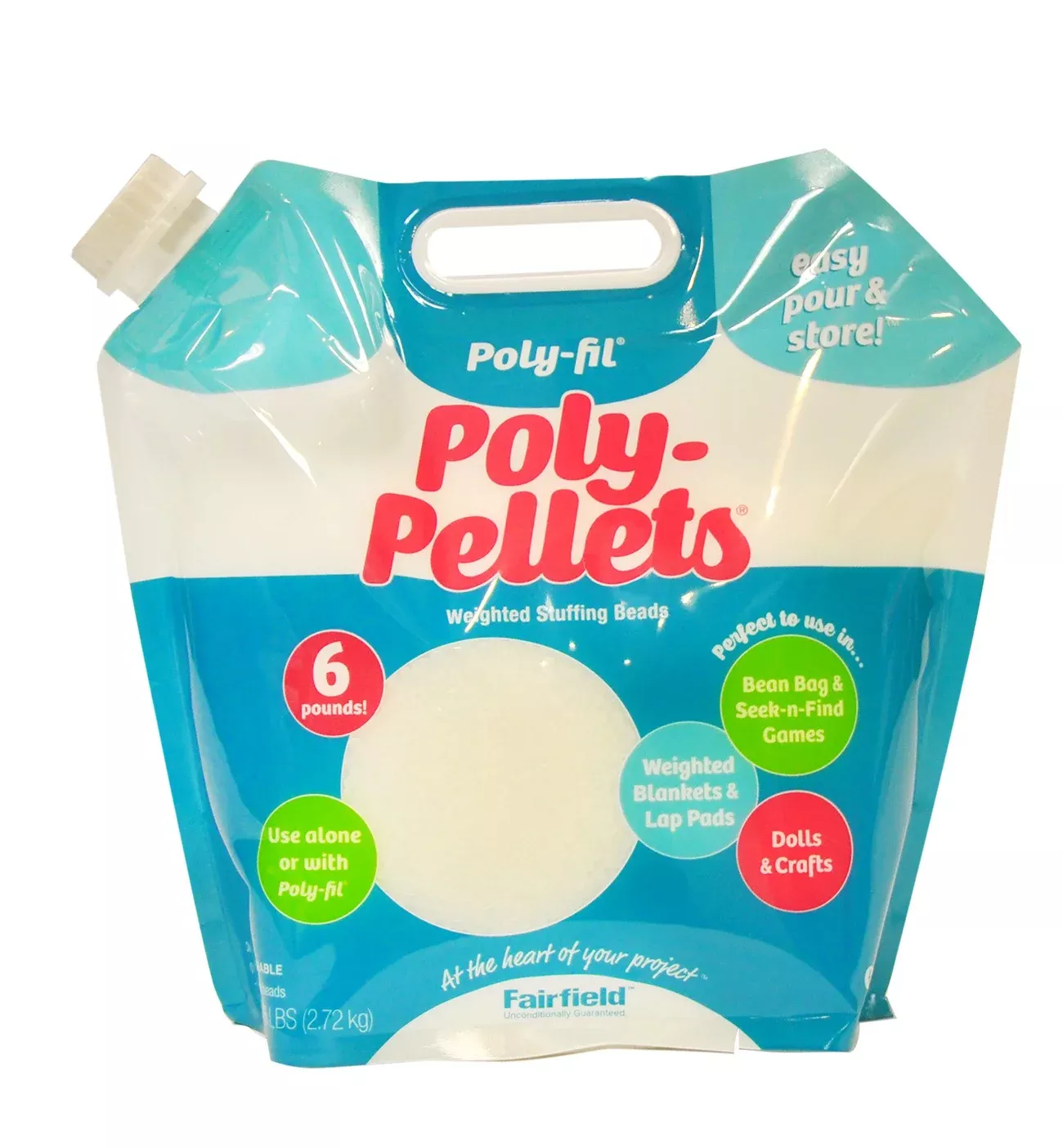 Poly Pellets Weighted Stuffing Beads Easy Pour and Store 6lb Bag