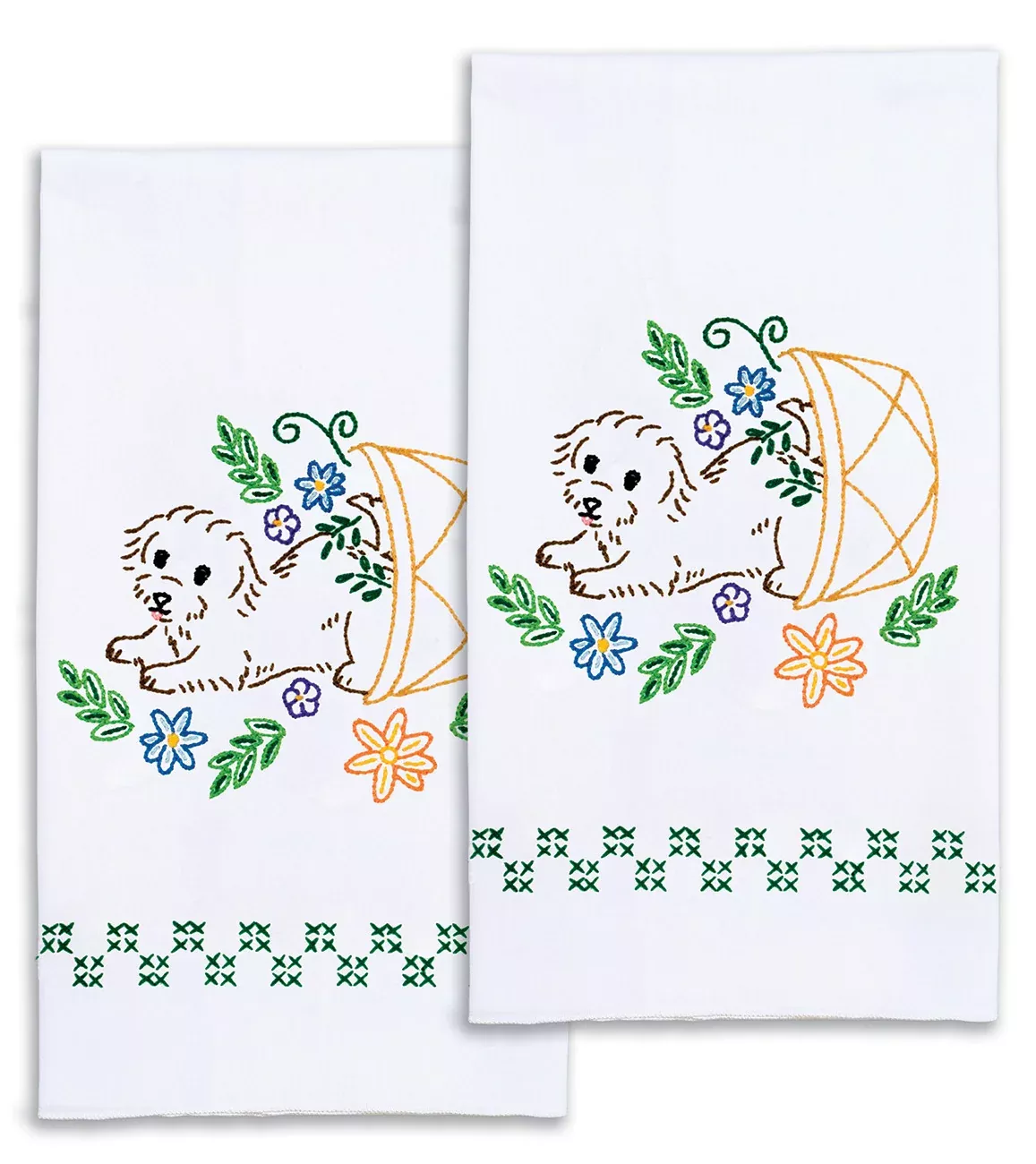 Puppies Decorative Hand Towels