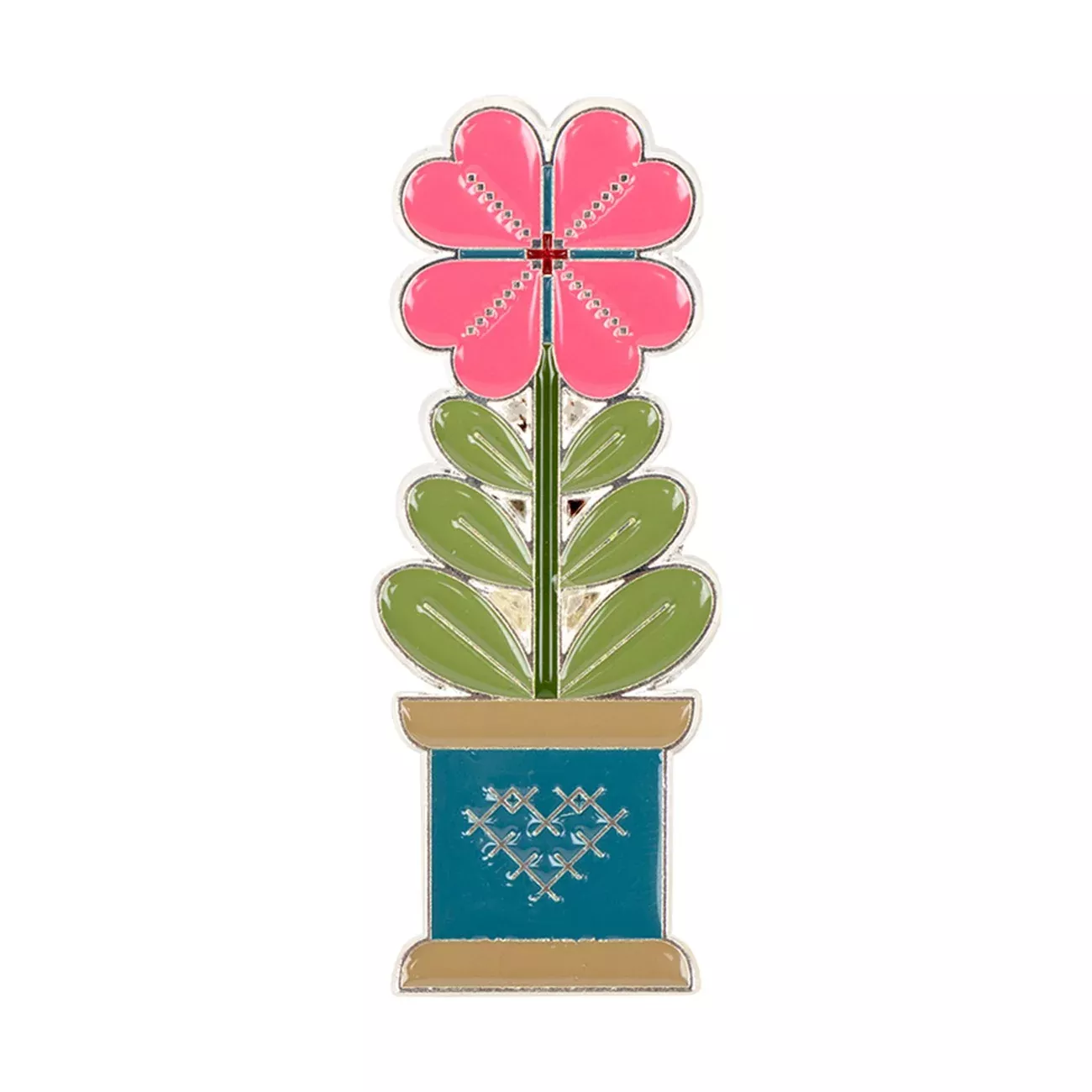 Quilty Flower Enamel Needle Minder