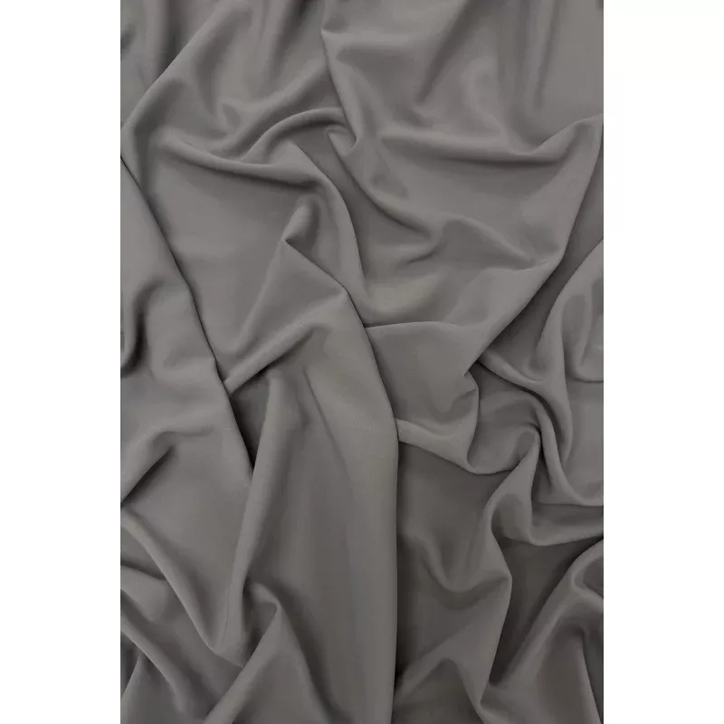 Silver Stretch Polyester Crepe