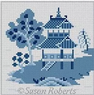 Susan Roberts Needlepoint – Asian Islands, Blue