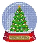 Susan Roberts Needlepoint – Christmas Tree Snow Globe